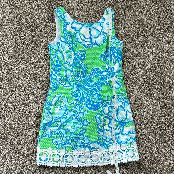 Lilly Pulitzer GIRLS Green Beach Hawaiian Summer Eyelet Dress 8 - Picture 4 of 10